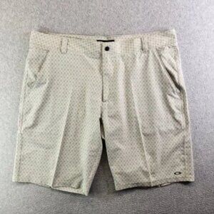 Oakley Shorts Mens 38 Gray Geometric Print Golf Performance West Coast Prep